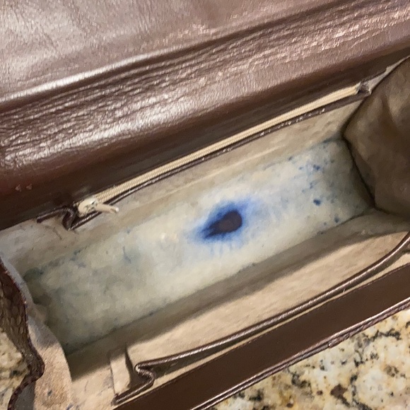 Vintage Real Cobra Skin Kelly style bag - Picture 8 of 12